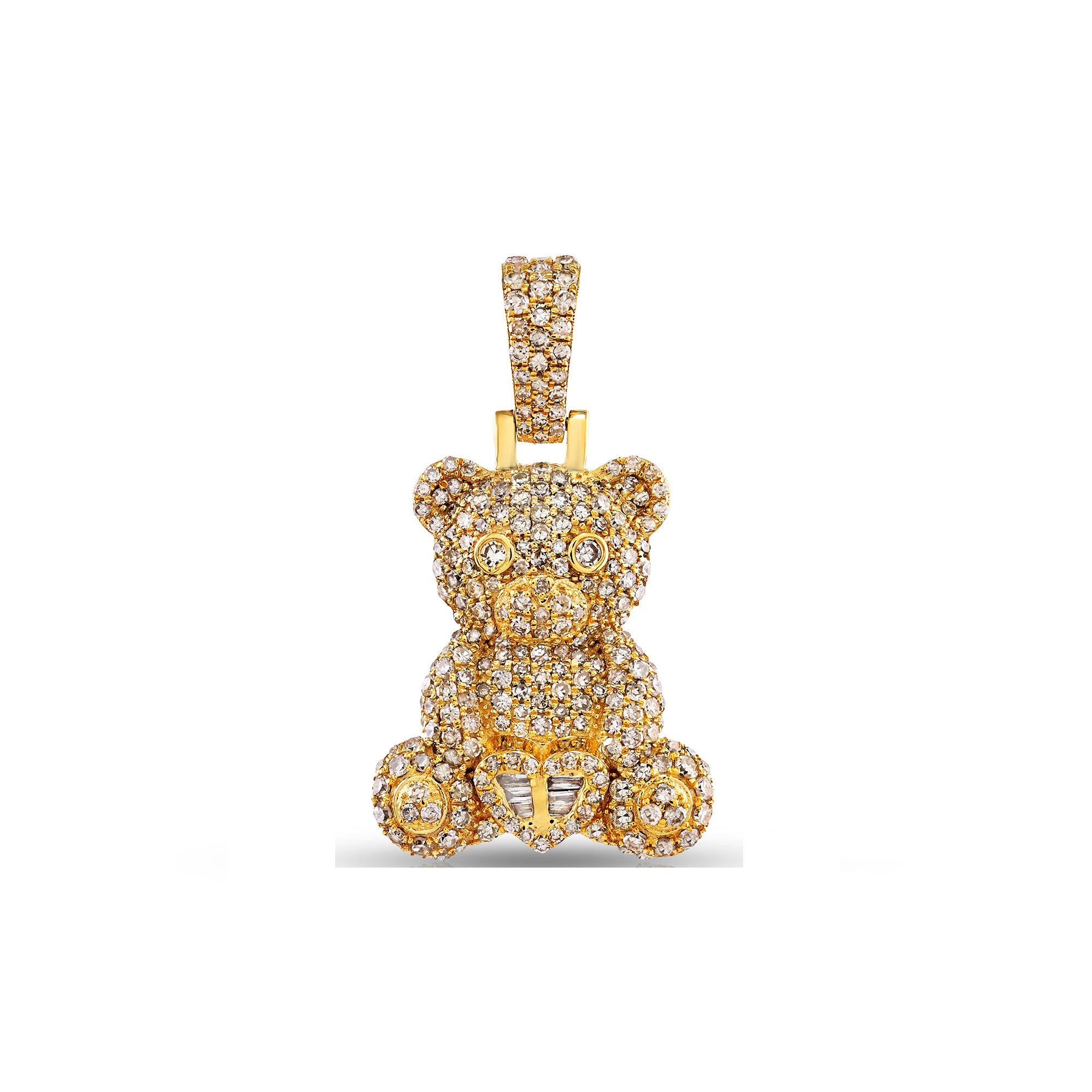 Yellow Gold Teddy Bear Pendant