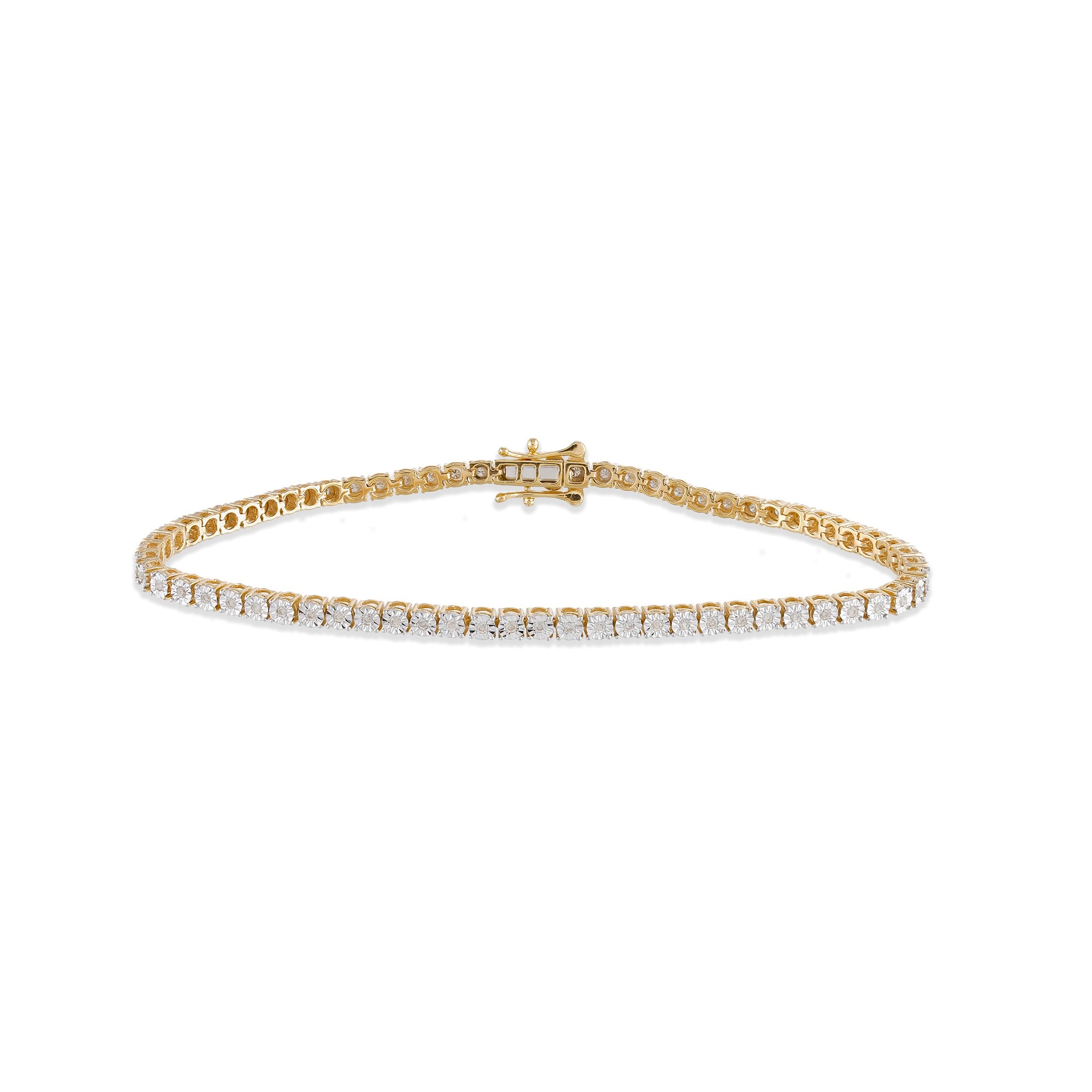 Yellow Gold Diamond illusion Bracelet