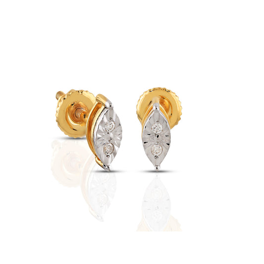 0.020ct Yellow Gold Diamond Stud Earring