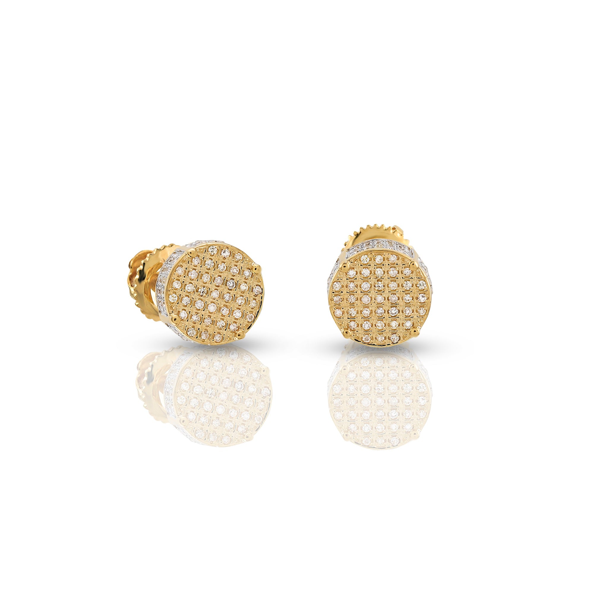 0.27ct Yellow Gold Round Earrings