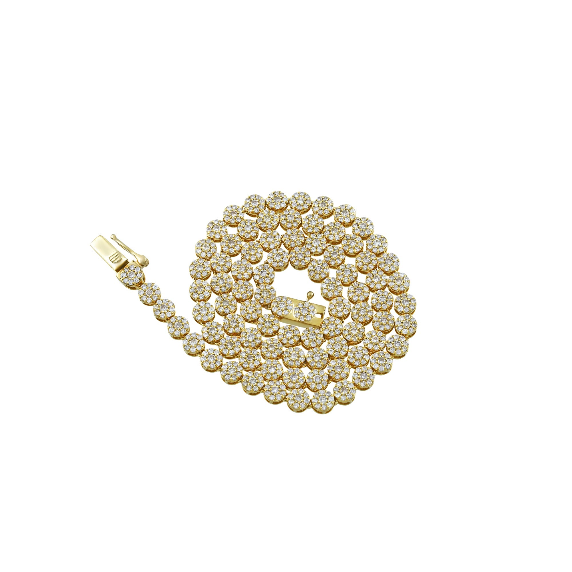 4.5mm Yellow Gold Round Diamond Chain