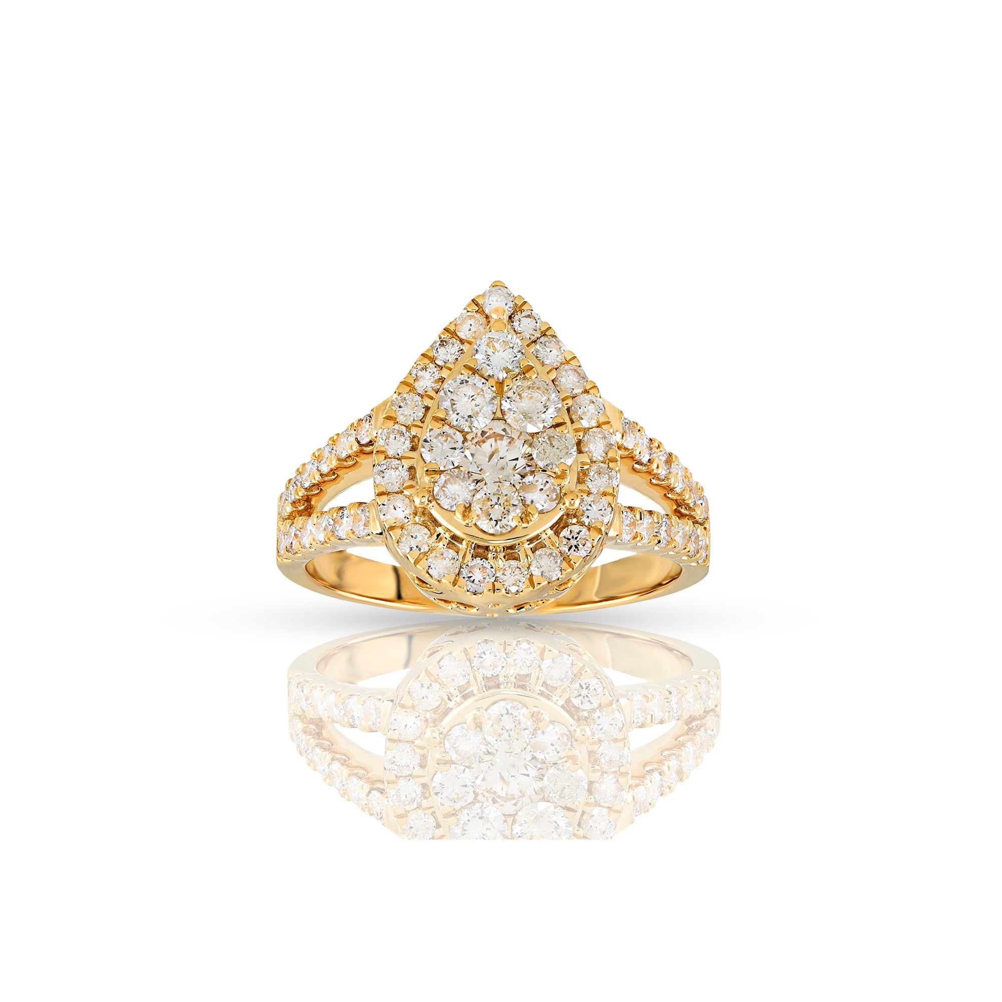 15mm Round Cut Diamond Engagement Ring