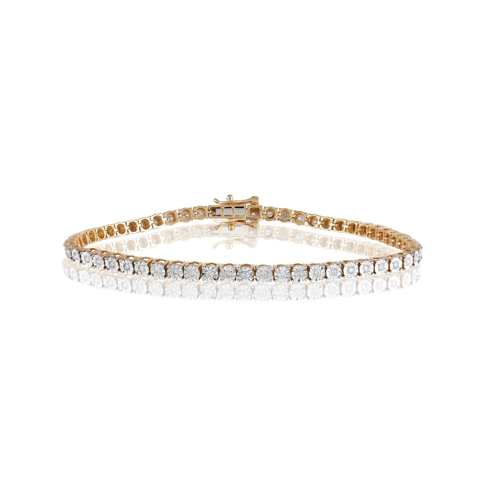 3.5t Yellow Gold illusion Bracelet