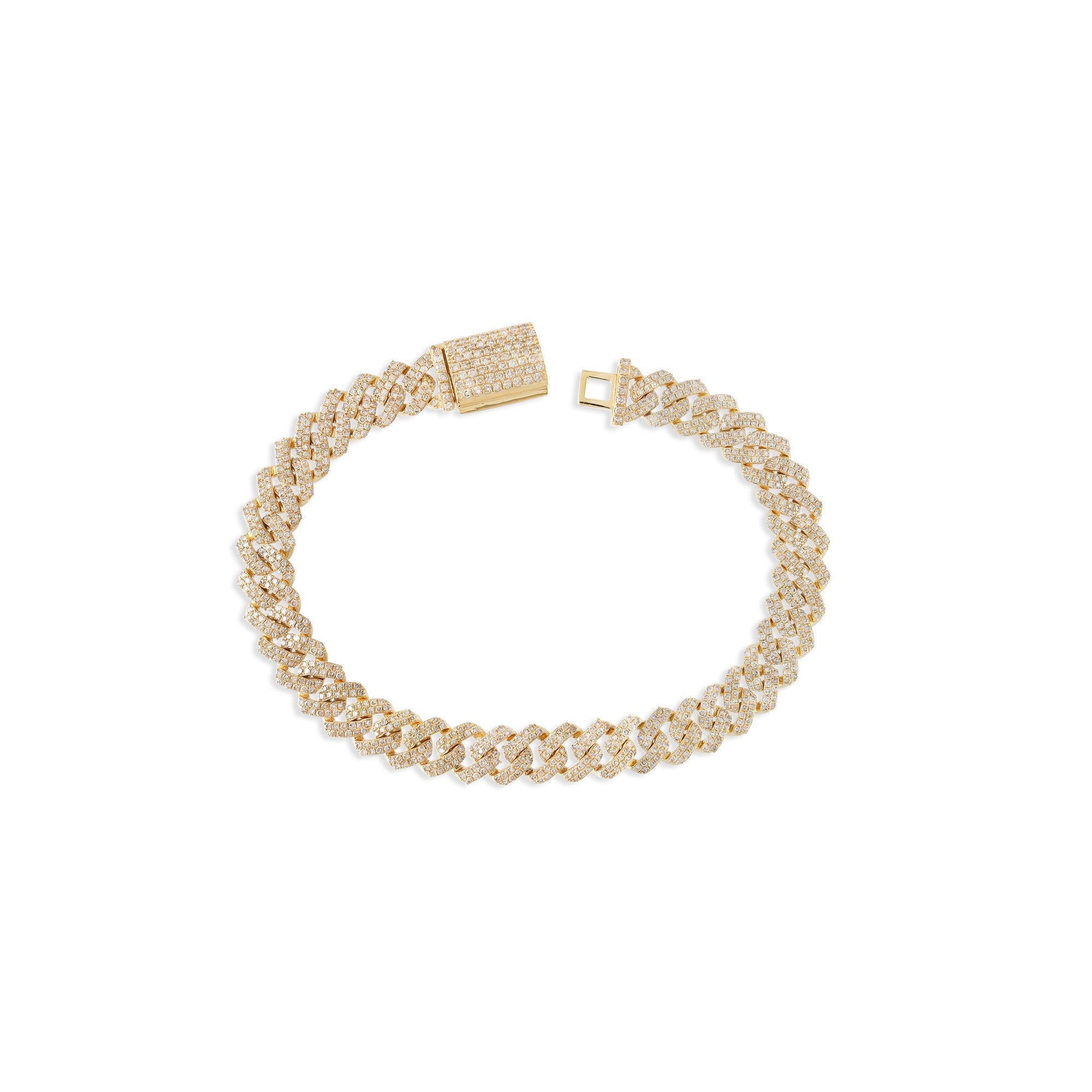 7.5mm Yellow Gold Cuban Bracelet