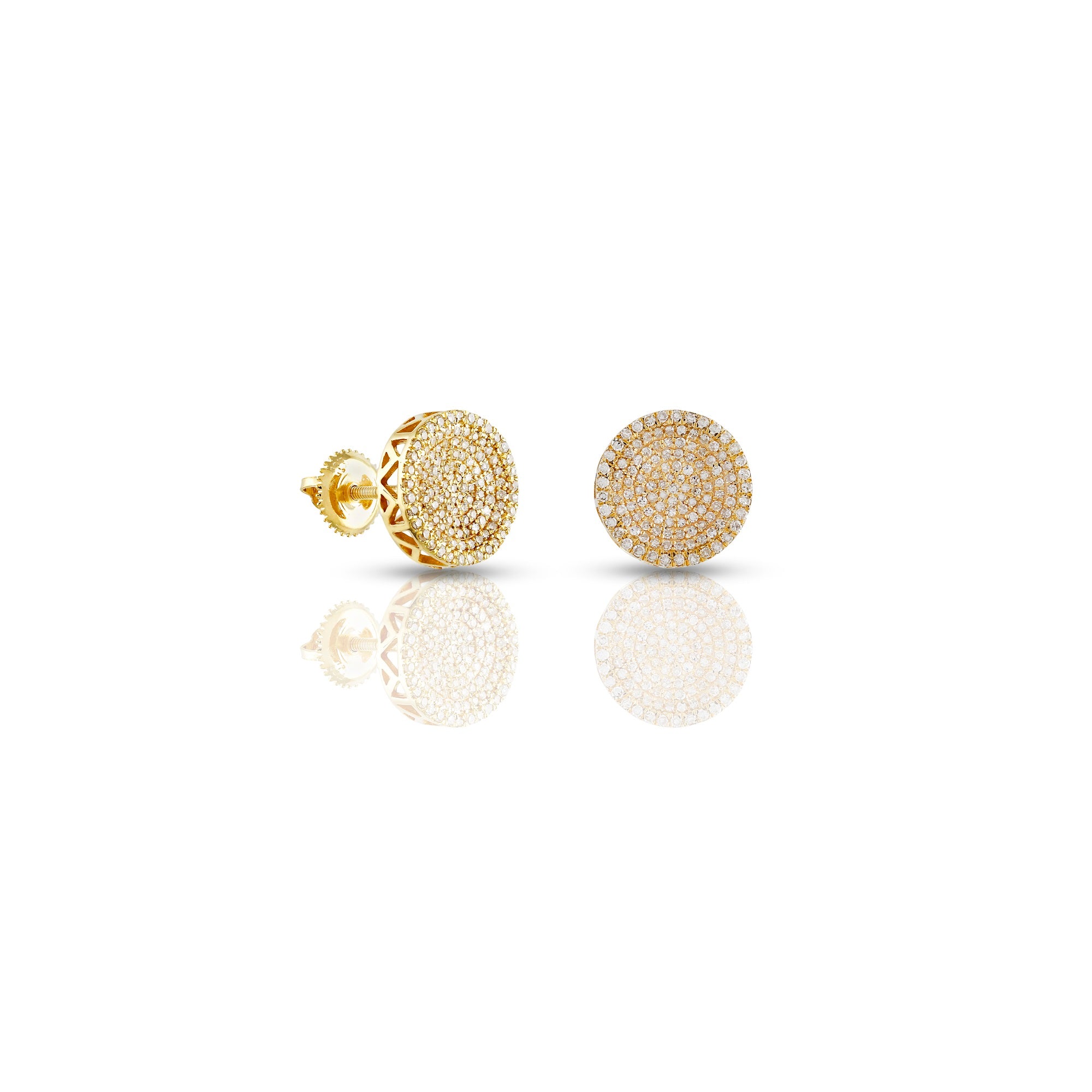 0.55ct Yellow Gold Round Earrings