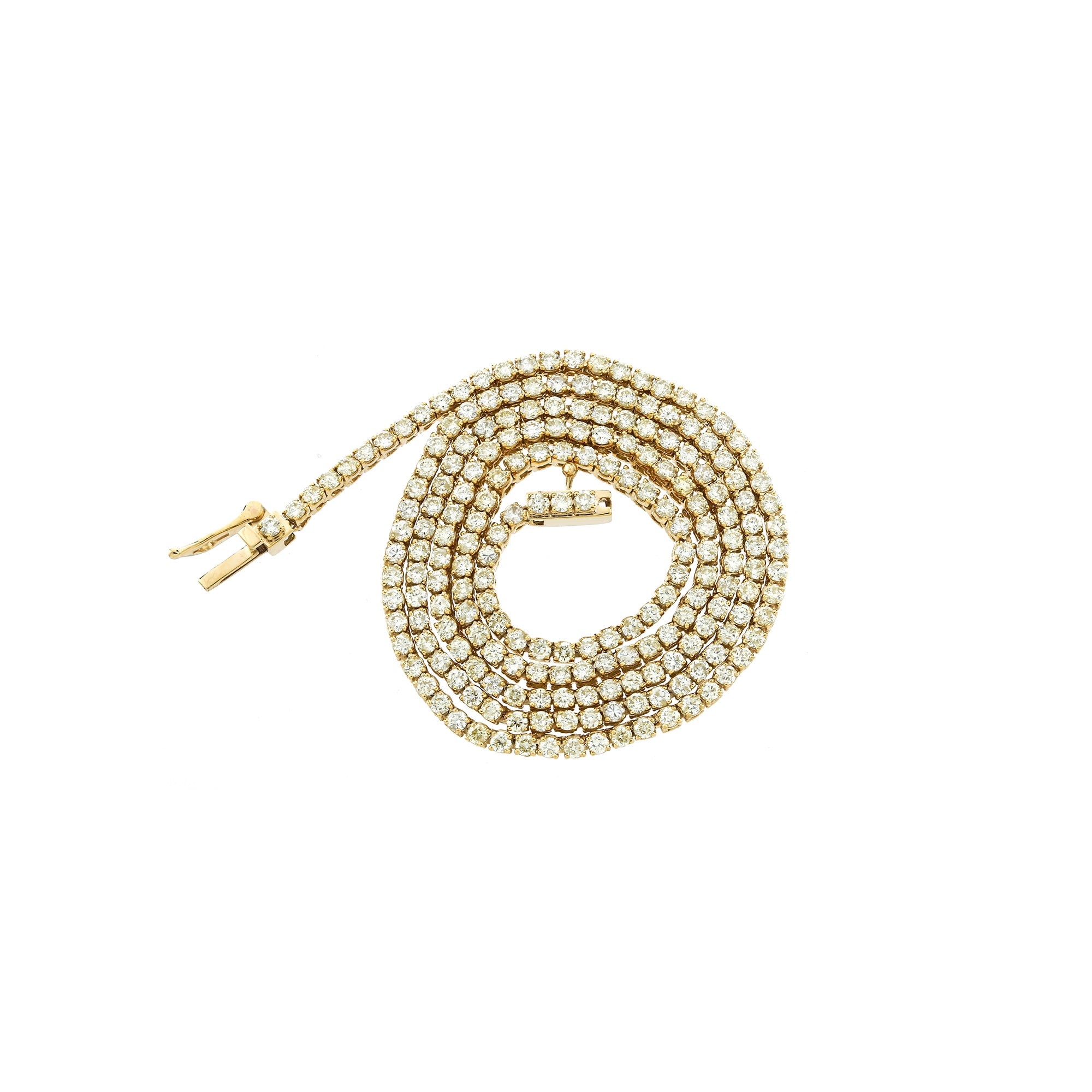 2.2mm Yellow Gold Diamond Tennis Chain