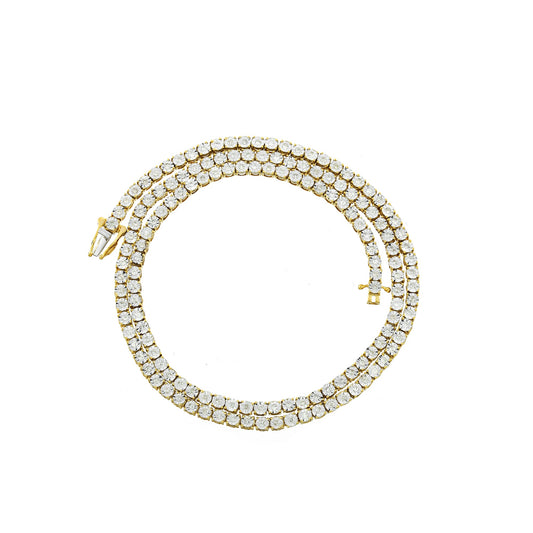 Yellow Gold Diamond illusion Set Diamond Chain