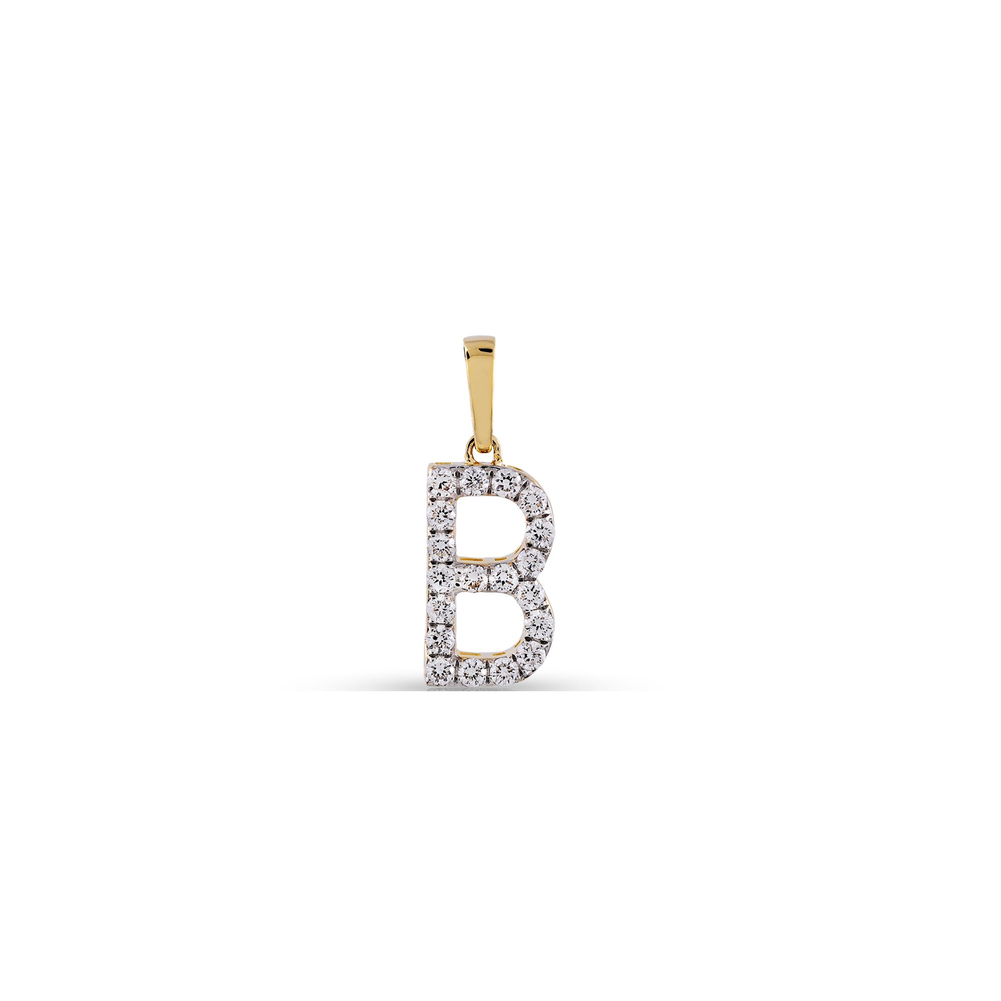 Yellow Gold Initial Letter 'A to Z' Pendant