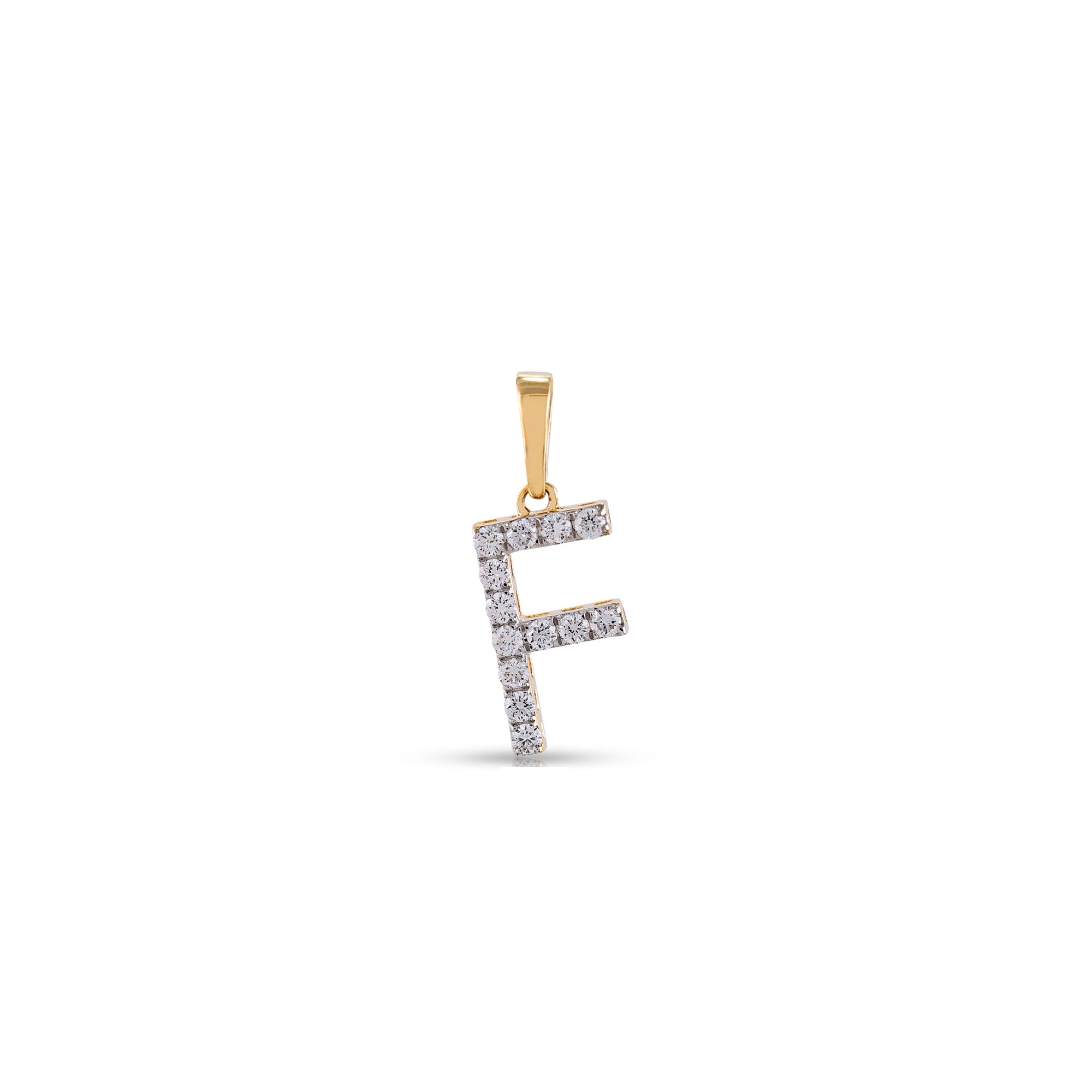 Yellow Gold Initial Letter 'A to Z' Pendant