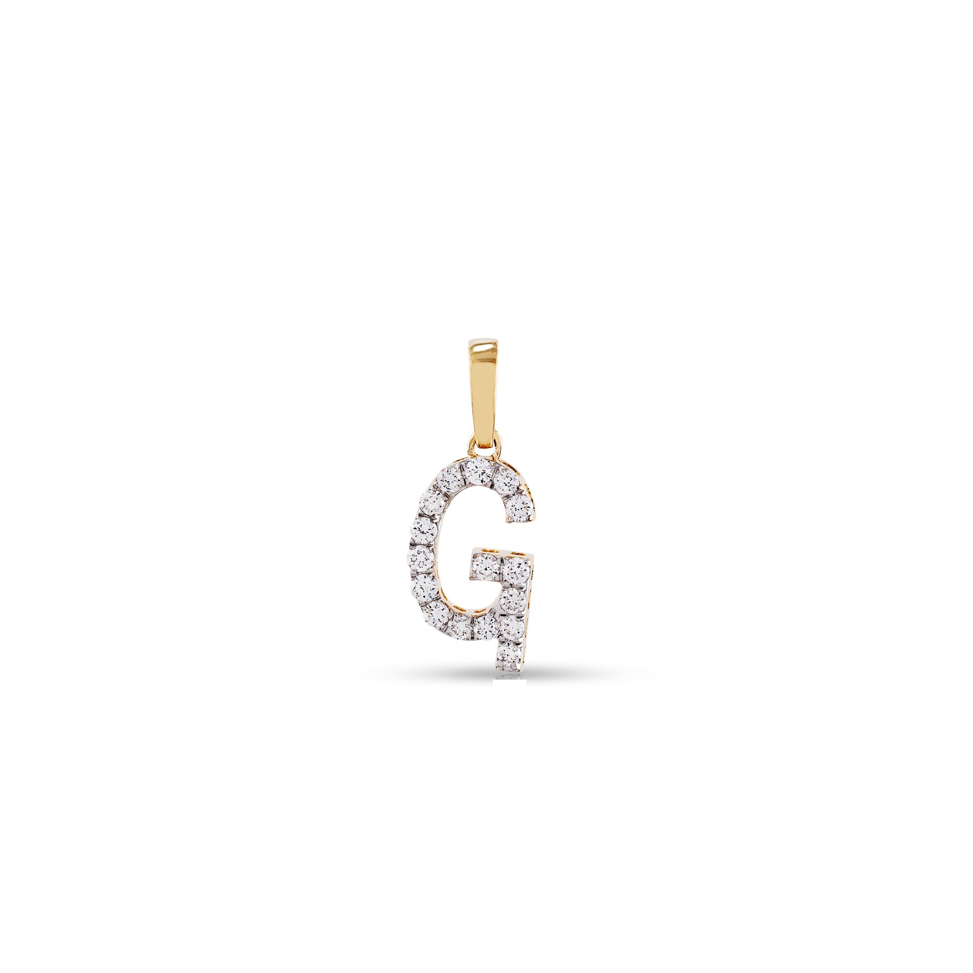 Yellow Gold Initial Letter 'A to Z' Pendant
