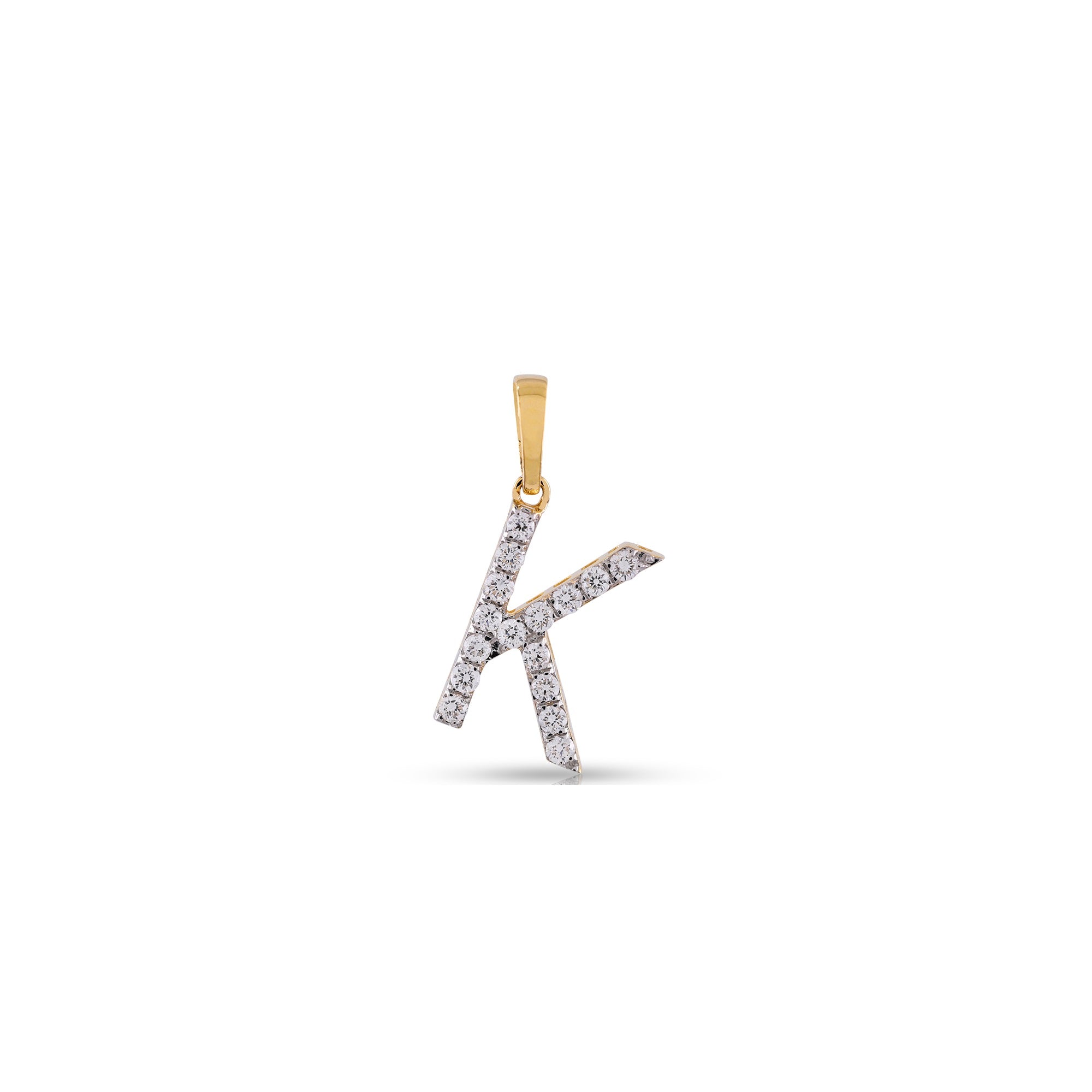 Yellow Gold Initial Letter 'A to Z' Pendant