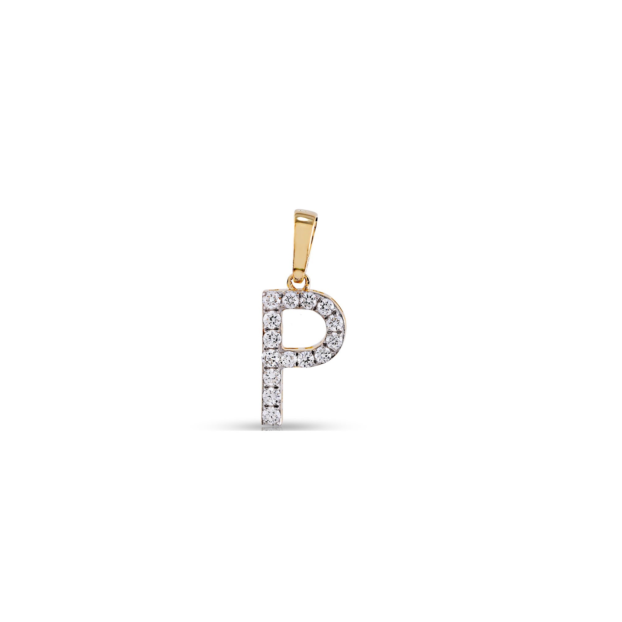 Yellow Gold Initial Letter 'A to Z' Pendant