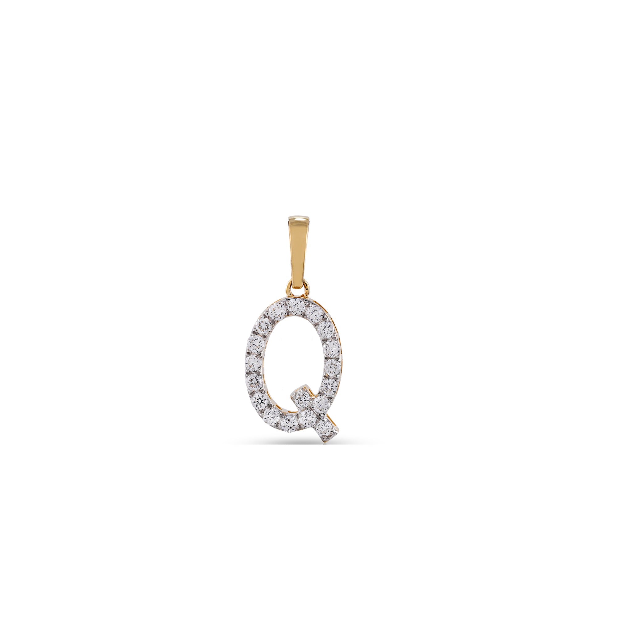 Yellow Gold Initial Letter 'A to Z' Pendant