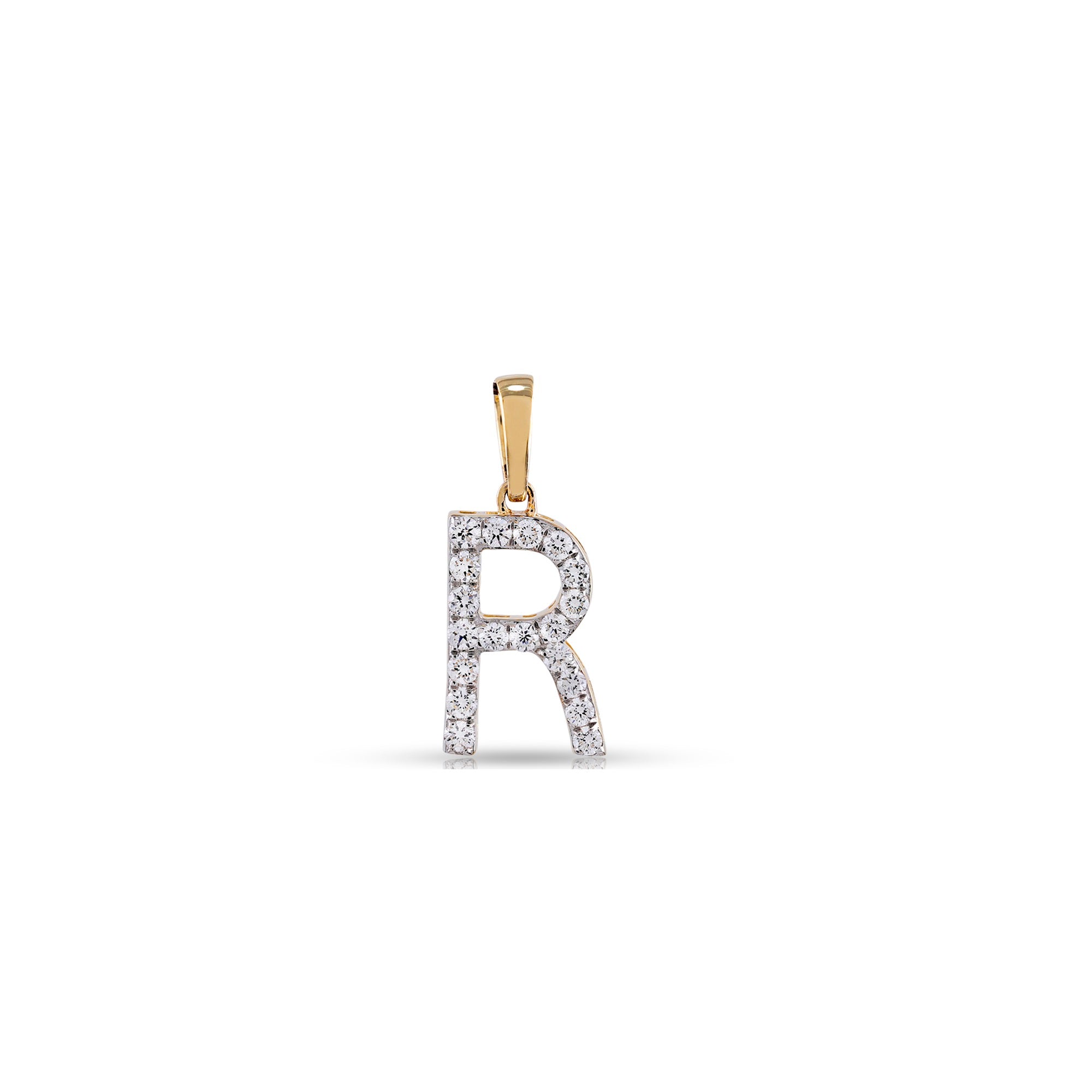 Yellow Gold Initial Letter 'A to Z' Pendant