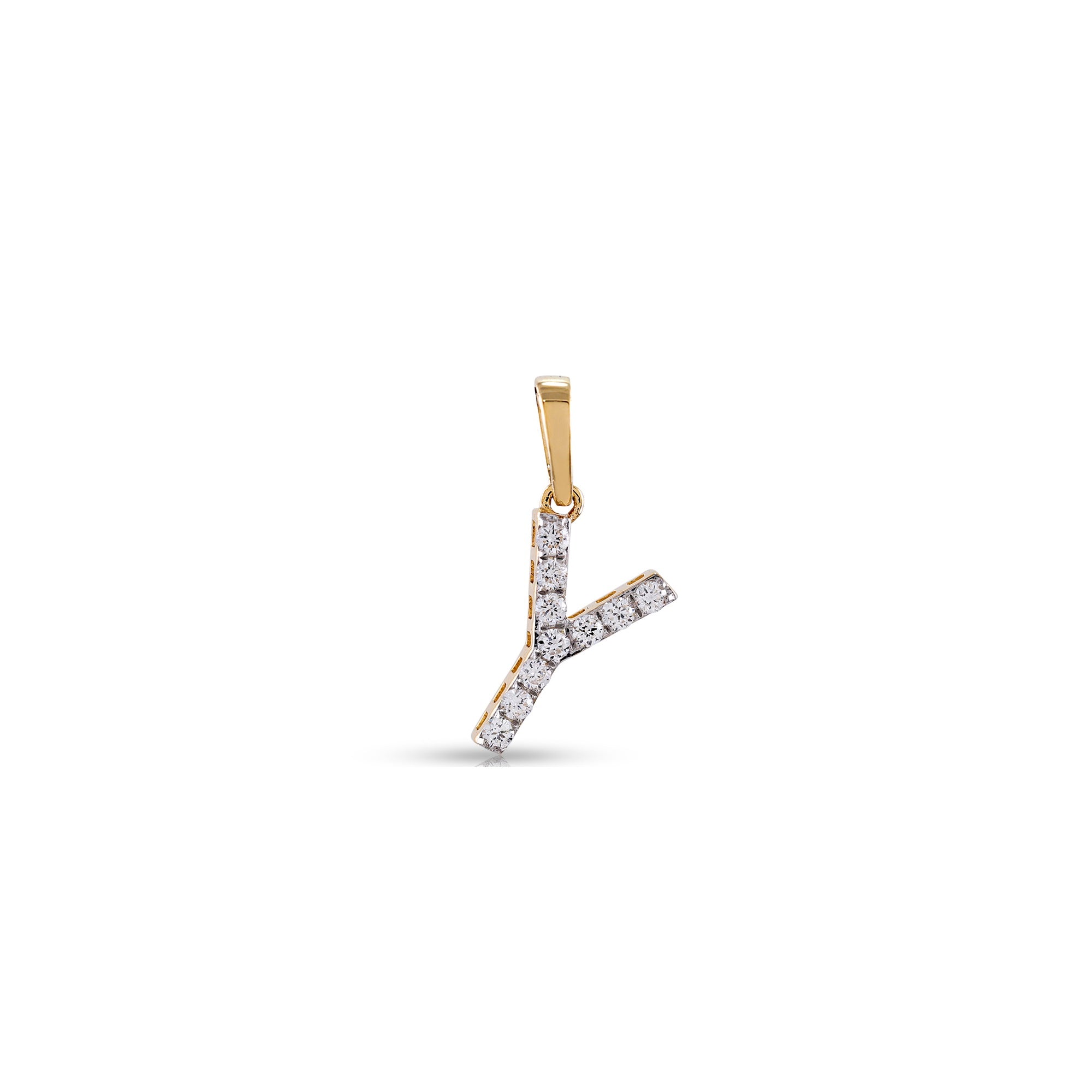 Yellow Gold Initial Letter 'A to Z' Pendant