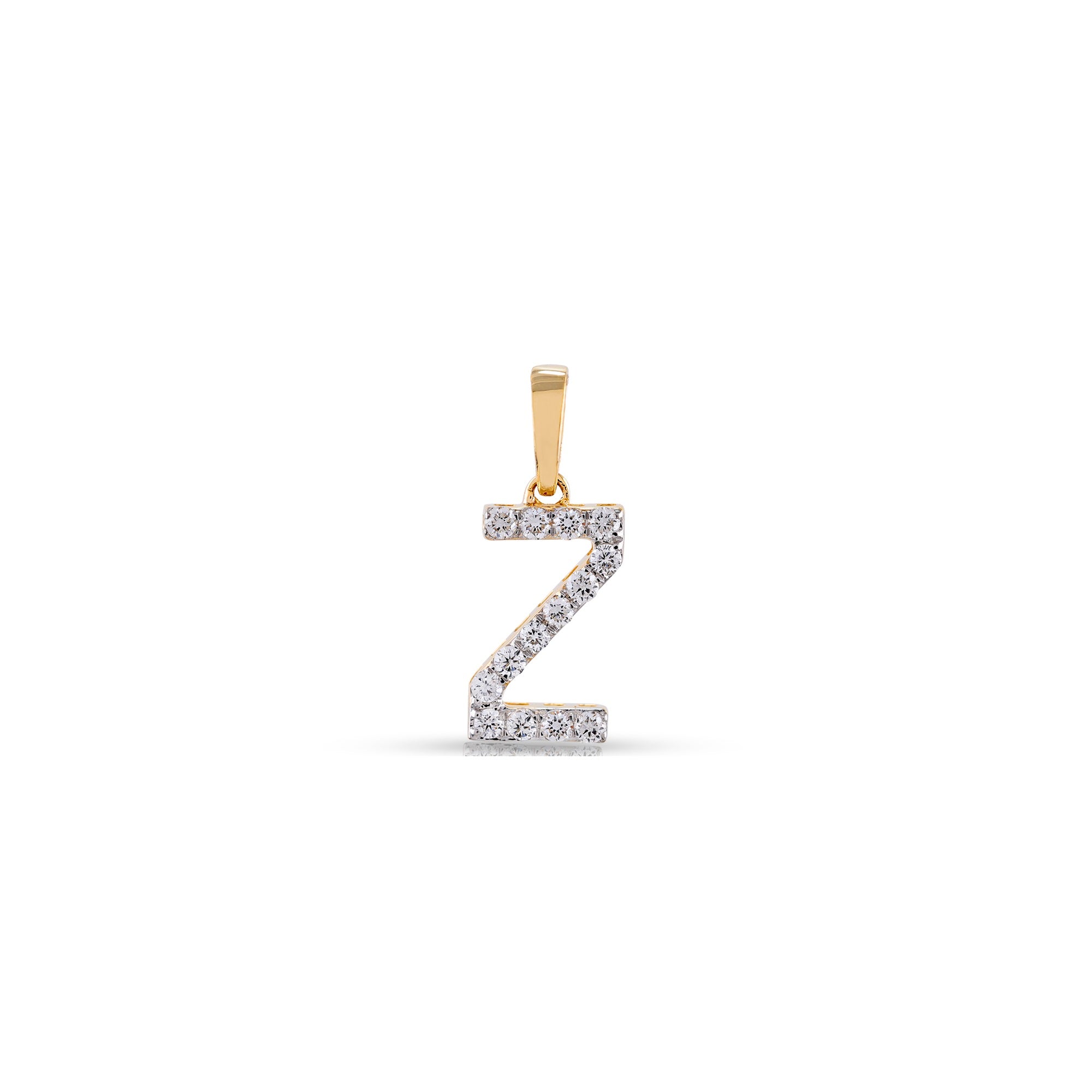 Yellow Gold Initial Letter 'A to Z' Pendant