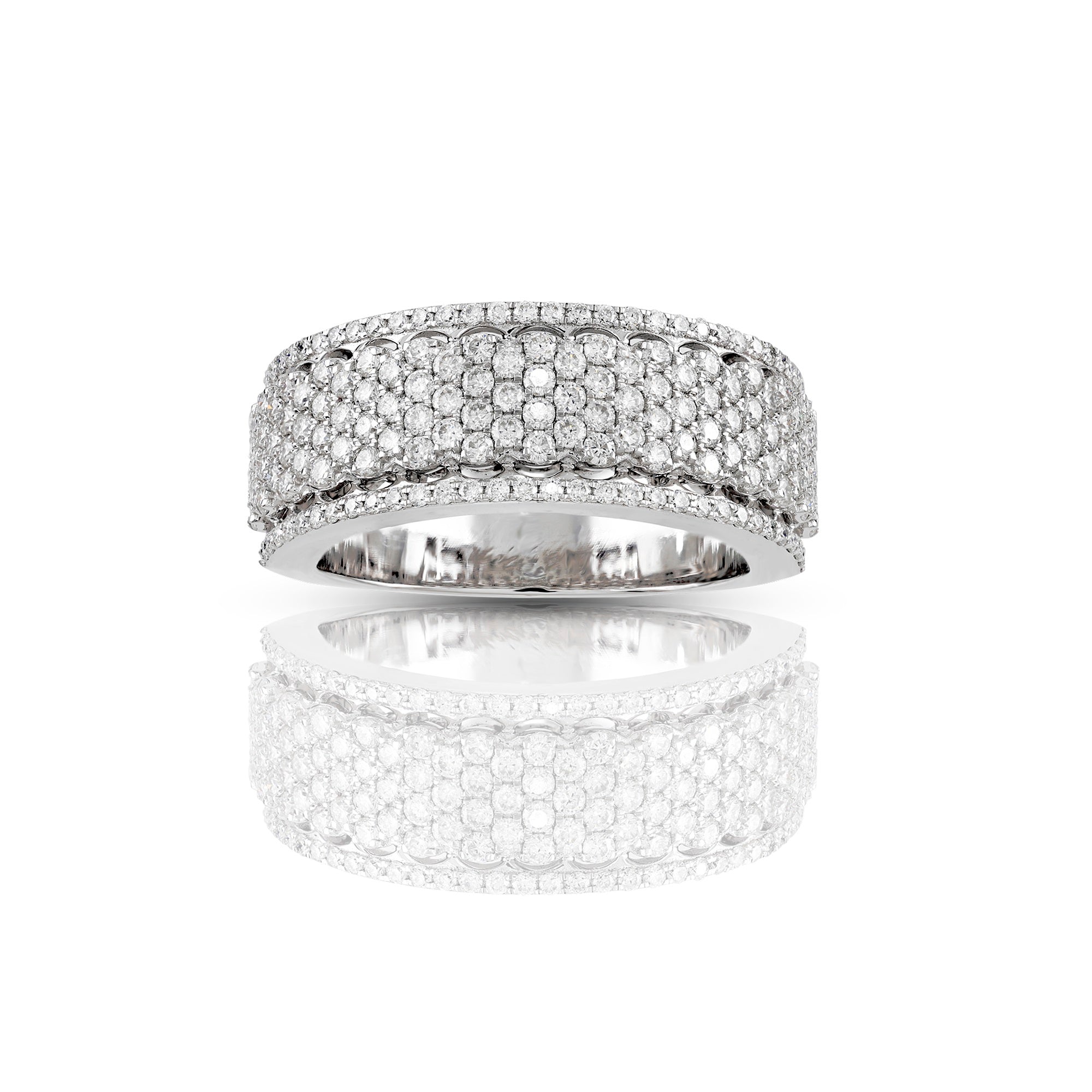 10mm Row Diamond Ring