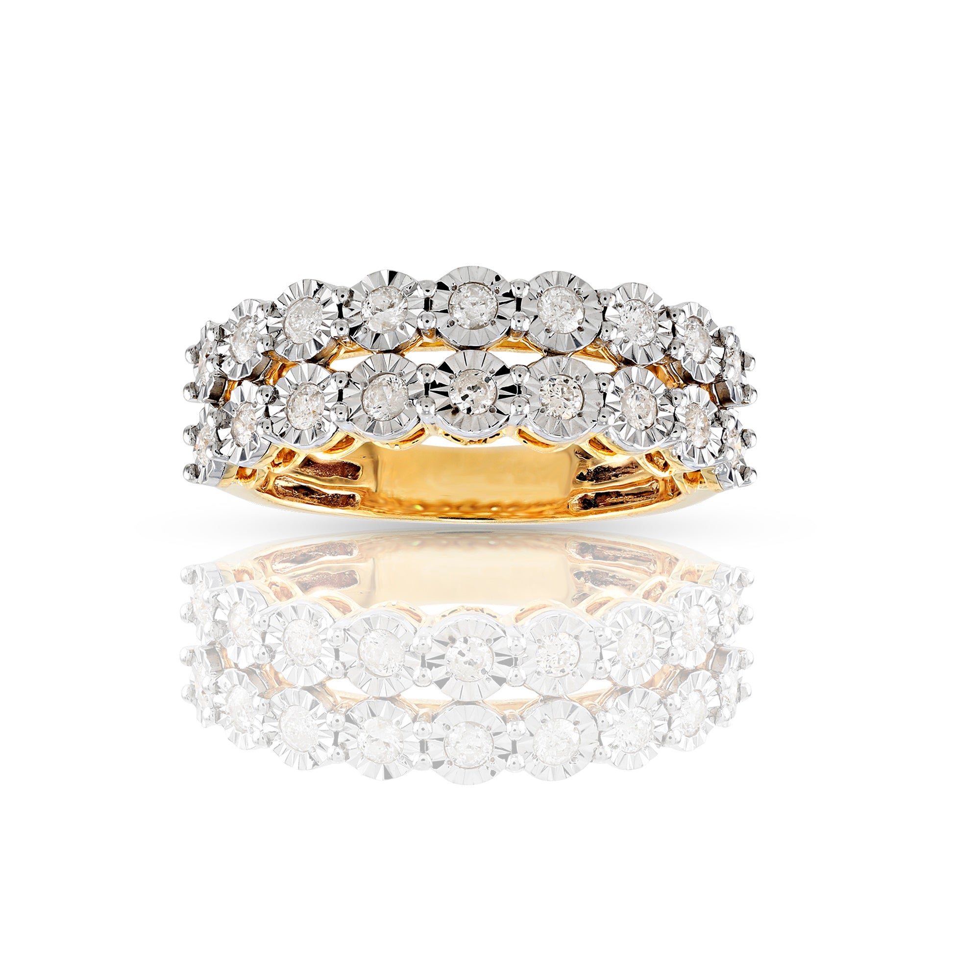 8mm illusion Diamond Ring