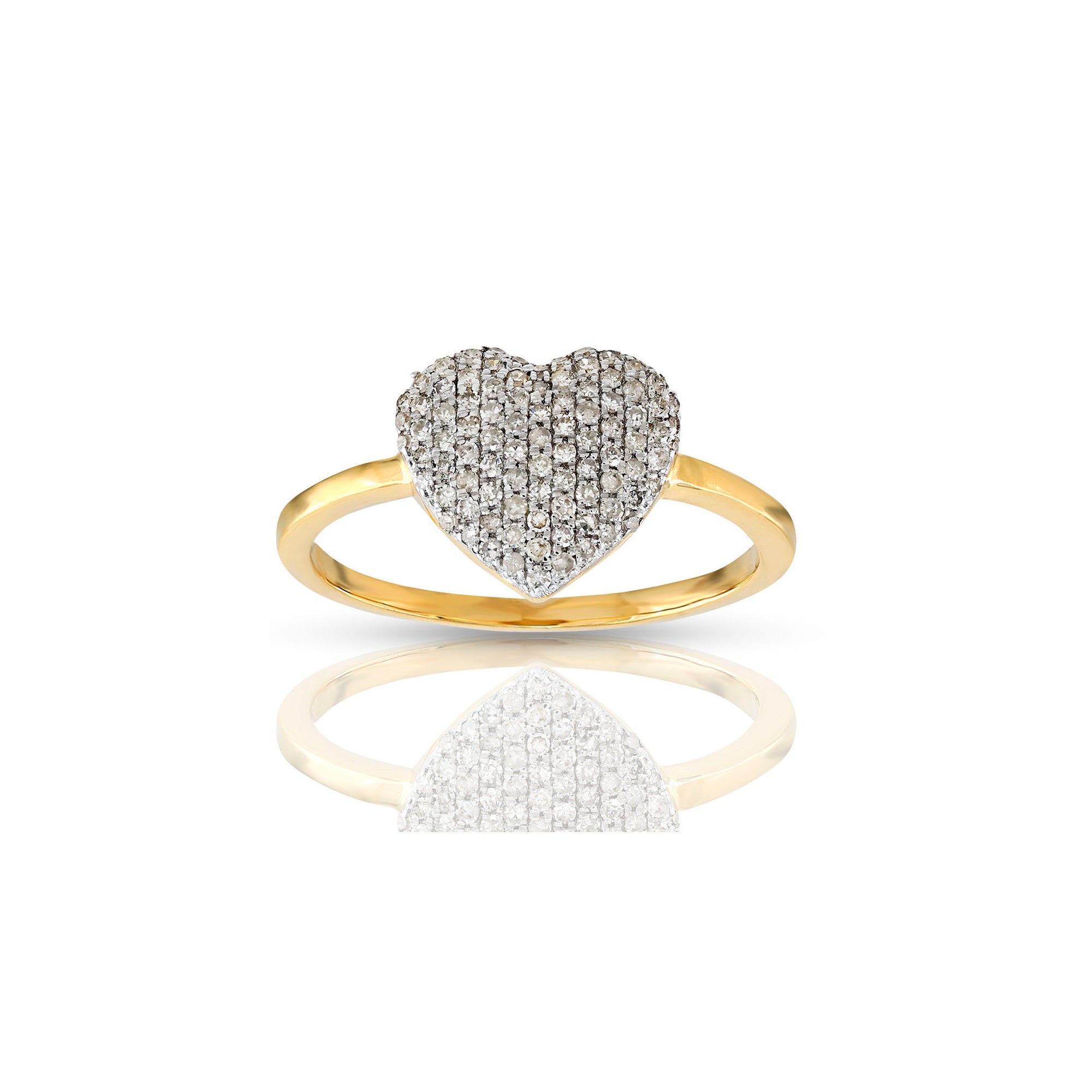 10mm Diamond Heart Ring